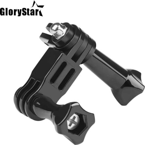 Three Way Adjustable Helmet Clamp Pivot Arm Mount for GoPro Hero 8 7 5 6 4 3 Xiaomi Yi 4K SJCAM SJ SJ5000 osmo Go Pro Accessory