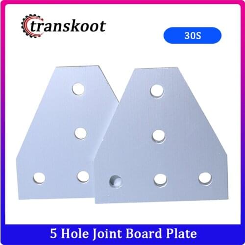 5 Hole 90 Degree Joint Board Plate Corner Angle Bracket Connection Joint Strip for Aluminum Profile 3030 30x30 with 5 holes