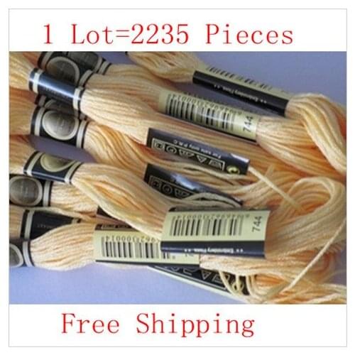 High Quality Knitting Spiraea Floss Skein Total 2235 Pieces Similar DMC Cross Stitch Embroidery Cotton Thread Free Shipping