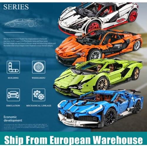 Yeshin 20087 20102 Motor Function Car The APP RC McLaren P1 Mustang Car Set Building Blocks Bricks Kid Christmas Gift