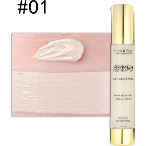 MISS ROSE Mousse Face Makeup Primer Liquid Foundation Cream Full Coverage Waterproof Longlasting 30ML Oil Free Concealer TSLM1