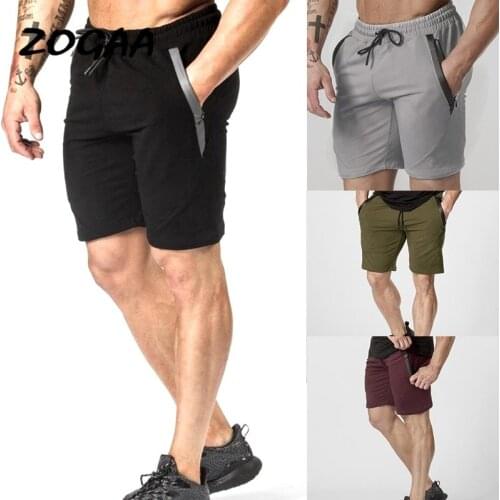 ZOGAA Mens Summer Casual Shorts Mens Brand New Board Shorts 2020 Comfortable Solid Breathable Elastic Waist Casual Shorts