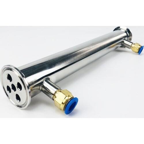 1.5" 38mm(OD50.5mm)Dephlegmator, Reflux, Distiller Condenser With 1/4" Female Tread,Length 300mm,,Sanitary Steel 304