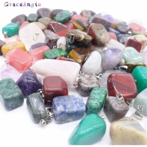 10pcs Mixed Natural Stone Pendant Love Heart Star Charms Pendants for Jewelry Making Diy Bracelet Necklace Accessories Earrings