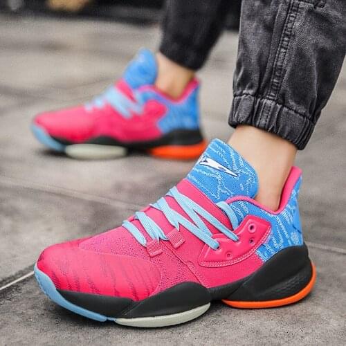 2021 Basketball Sneakers Unisex Red High top Printed Basketball Shoes Men Cushioning Shoes Nudity Training Basketball Shoes Men