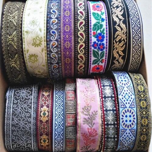3M/Lot Black Gold floral Ribbon venise lace High quality lace fabrics embroidered lace Scrapbooking HB40