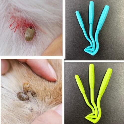 3pcs Pet Tick Twist Remover Hook Picker Flea Scratching Hook Pet Cat Dog Grooming Supplies Tick Removal Tick Tool Pet Comb