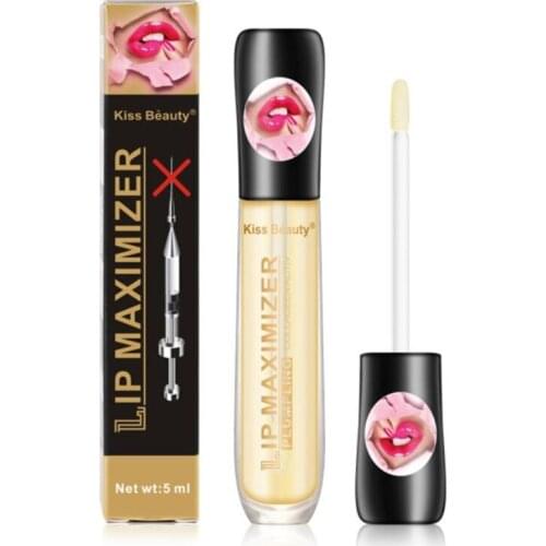 5ml Transparent Lip Plumper Gloss Oil Serum Moisturizing Long Lasting Reduce Fine Lines Brighten Color Lips Booster Essence