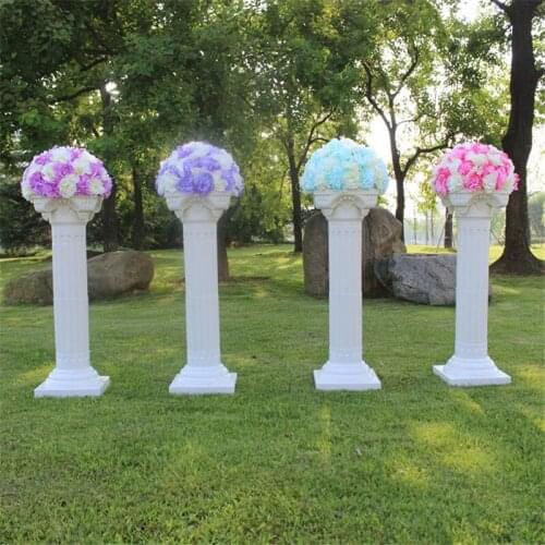 51 Hydrangea Rose Wedding Road Guide Flower Activity Scene Roman Column Decoration Photography Props