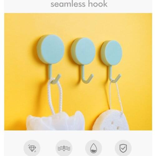 6Pcs Nordic Minimalist Hook Creative Toilet Bathroom Strong Nailless Hook Wall Seemless Adhesive Hook Hook U3