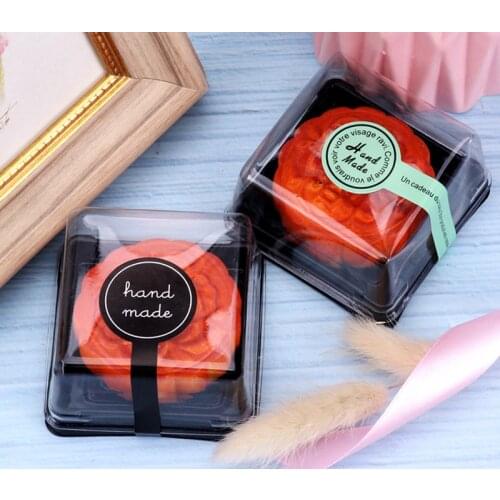 80-240pcs Adhesive Long Style "HAND MADE" Black Handmade Cake Packaging Sealing Label Kraft Sticker Baking DIY Gift Stickers