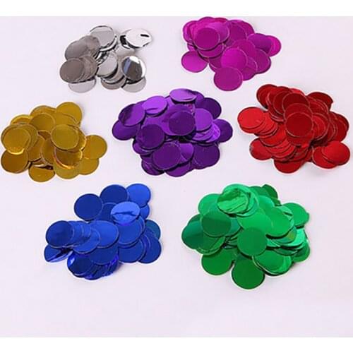 50g Gold Silver Tissue Paper Confetti Gender Reveal Boy Girl Birthday Party Aluminum Foil Circle Confetti Balloon Accessories