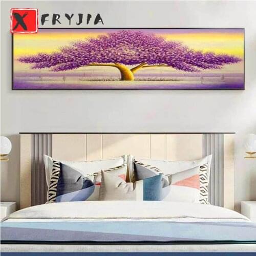 Large Size Diamond Painting Purple Tree 5D DIY Full Square Round diamond Rhinestone Embroidery Mosaic Cross Stitch Handmade