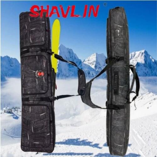 Black Denim Snowboard/Skis Bag With Silent Wheels | Skis Bag Snowboard Backpack