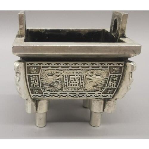 China White copper archaize tripod small crafts statue