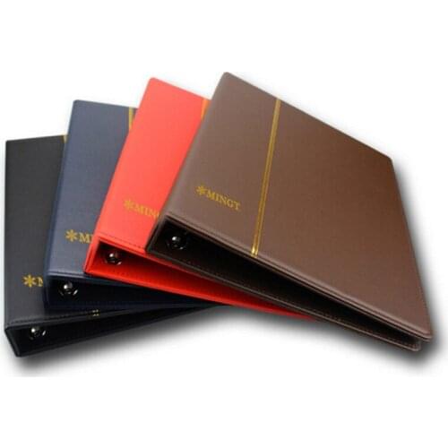 Collection Album 9 Hole Leather Coin Collection Album Paper Money Postage Stamp Commemorative Coin Folder Book WY804
