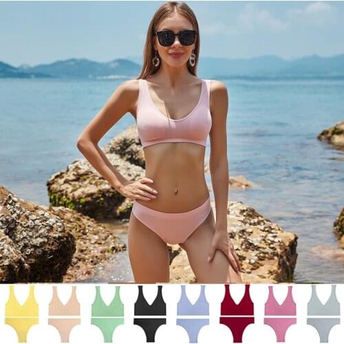 Women Sexy Bra Set Seamless V-Neck Bralette Set Lady Wide Strap Underwear Set Low Waist Panties Girls Intimates Lingerie Spring