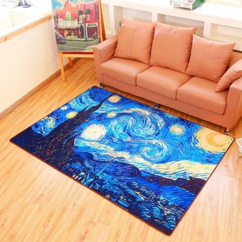 1Pcs Creative Starry Sky Abstract art Carpet sofa/tea table/living room/bedroom rectangular carpet Renaissance Fashion Carpet