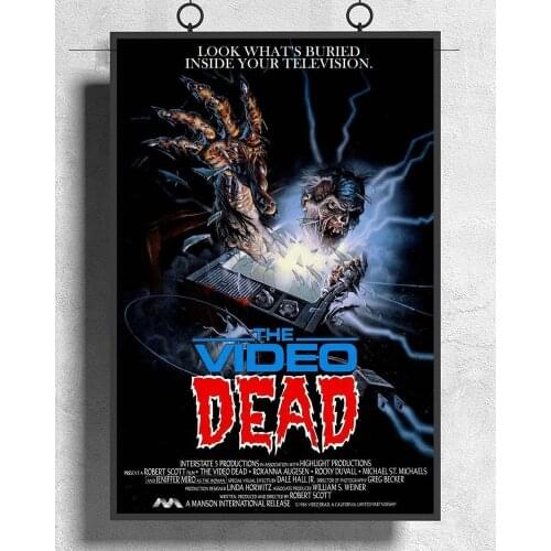 L239 THE VIDEO DEAD Movie Horror VHS Big Box Cool RARE Silk Fabric Poster Art Decor Indoor Painting Gift
