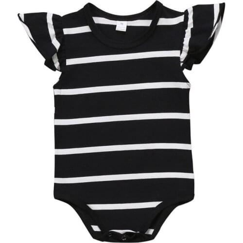 Cute Newborn Toddler Baby Boys Girls Striped Romper e Jumpsuit Clothes Outfits