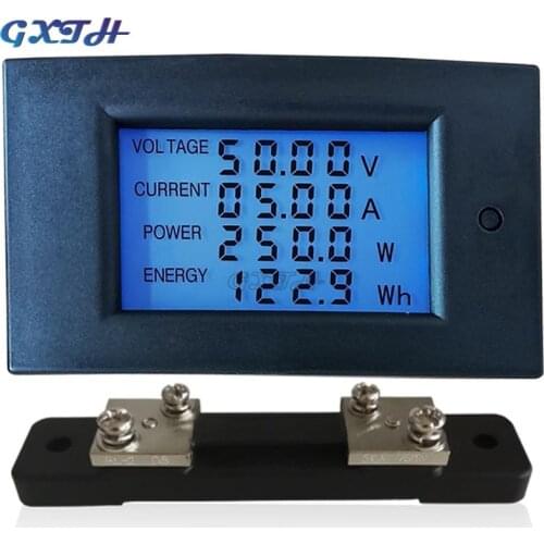 DC 7.5 -100V 0 -50A LCD Digital Display Multimeter High Precision Voltage Current Power Energy Monitor Tester Voltmeter Ammeter