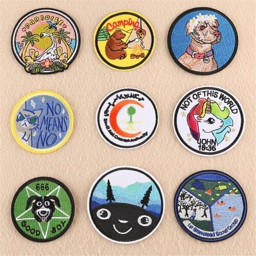 Cartoon Patches for Clothing Appliques For Clothing Sewing Badges Crossfit DIY Decorative Iron On Patch On Clothes Embroidery