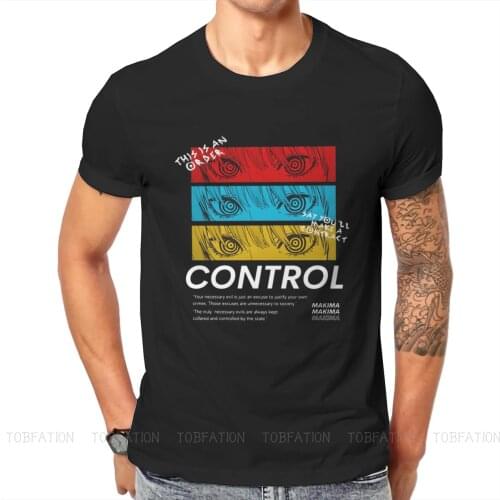 Chainsaw Man Denji Makima Aki Manga 100% Cotton TShirts Control Makima Distinctive Mens T Shirt Funny Tops 6XL