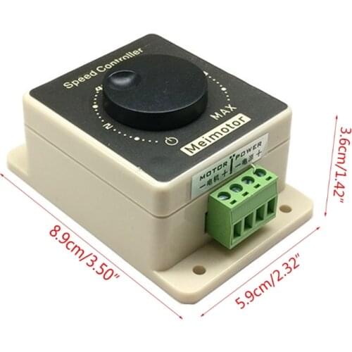 Stepless DC Motor Speed Controller Forward Reverse Controller Digital Display Governor Switch Metal Shell Case Adjustable