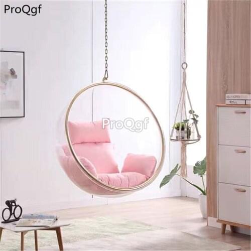 Prodgf 1 Set hanging silver edge transparent chair(no cushion, if need add 20usd)