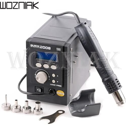 QUICK 2008 ESD Rework Station For Phone BGA Desoldering Repairing Hot air gun welding bench lead free adjustable display