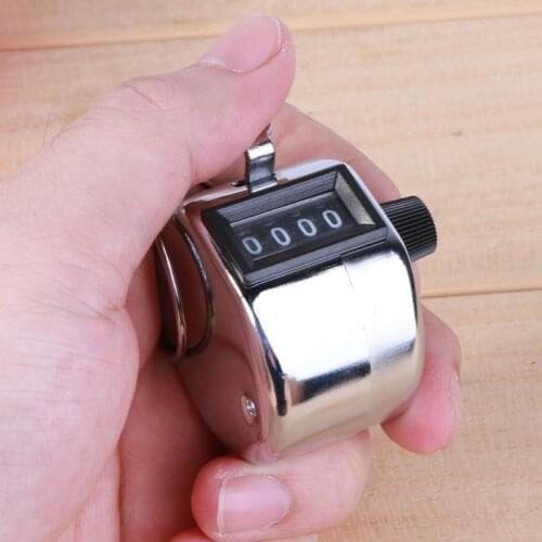 Clicker Mini Tally Counter Hand Palm 4 Digit Number Manual Counting Running Small Mechanical Training Counting Max. 9999 Counter