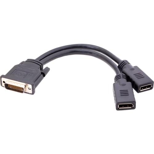 CY DMS-59Pin Male to Dual DP Displayport Female Splitter Extension Cable for PC Graphics Card