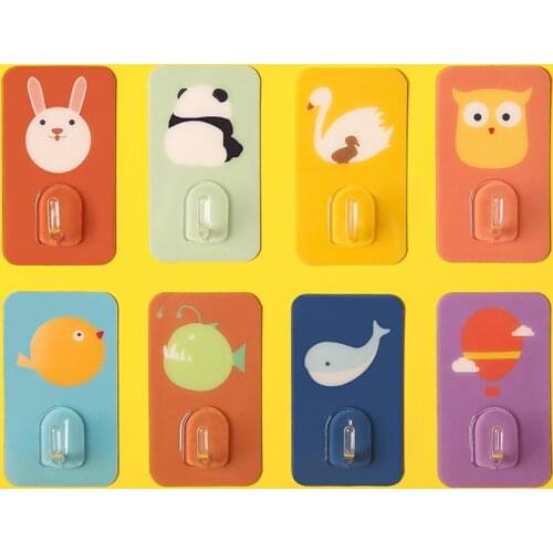 1pcs Plastic Hooks Waterproof Sticky Hook Strong Adhesive Hook Hanger Seamless Kitchen-tool Bathroom Wallsticker Bathroom Tools