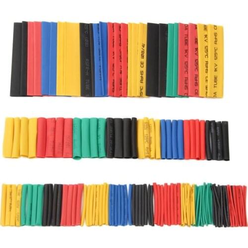 164pcs/Set Polyolefin Shrinking Tube Assorted Heat Shrink Tube Wire Connector Cable Insulated Sleeving Tubing