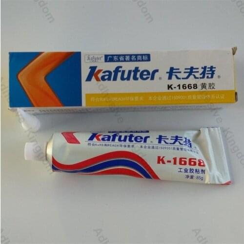2pcs 100g Kafuter K-1668 industrial adhesives electronic components positioned glue retardant yellow glue free shipping