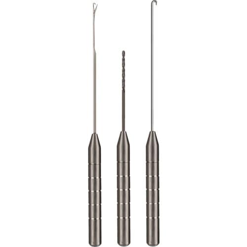 3pcs/Set 3 in 1 Combo Set Carp Fishing Rigging Bait Needle Kit Tool Set Fish Drill Tackle Rigging Tool Kit With Pouch