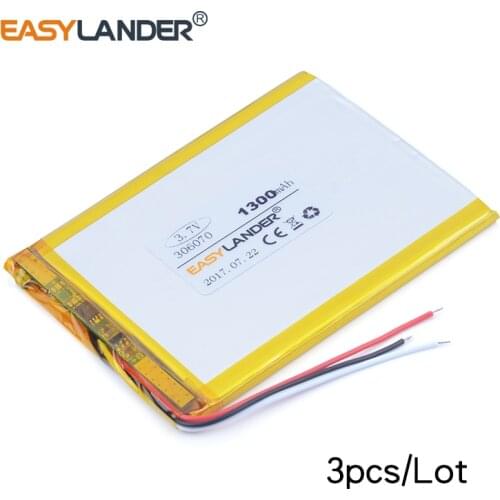 3pcs/Lot 306070 3.7V 1300mAh Rechargeable Li-Polymer Battery For Innos Yi Luo D6000 i6 i6c machine built-in battery 036070