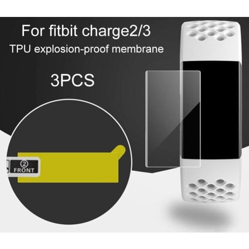 3Pcs Precise TPU Explosion-proof Full Screen Protector for Fitbit Charge 2/3 корпус для электороники