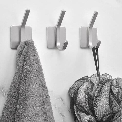 304 stainless steel bathroom coat hook single hook viscose hook no punching robe towel hook hutch