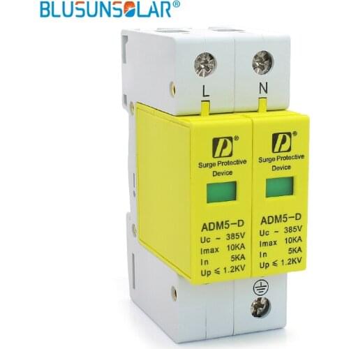 50 pieces lot Din Rail 35mm High Quality Lightning Surge Protectors 10KA 2P 385V Surge Protection Device