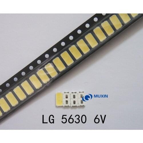 500pcs/LOT For LG LED LCD Backlight TV Application Middle Power LED LED Backlight RS59P 1W 6V 5630 Cool white 5630
