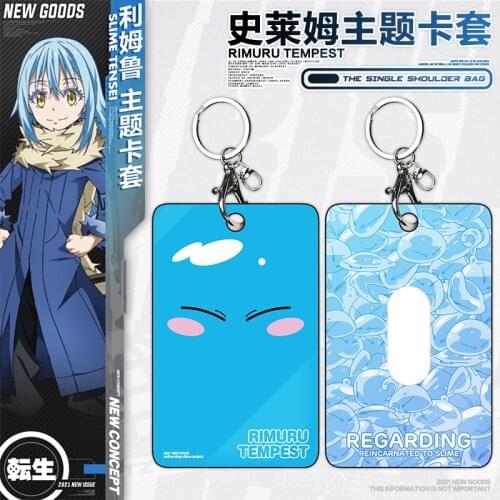 Anime That Time I Got Reincarnated as a Slime Rimuru Tempest Card Case Student Card Holder Cartoon Keychain Pendant Keyrings
