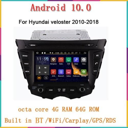 Sumdymax Octa Core Android 10.0 Fit VELOSTER 2011 2012 2013 2014 2015 Car DVD Player Navigation GPS Radio built in wifi