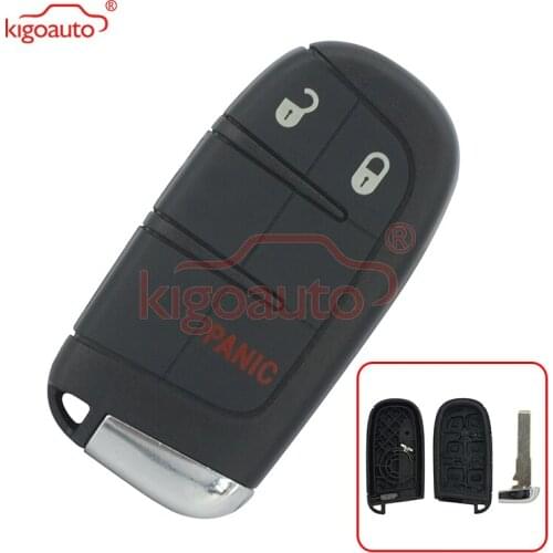 Kigoauto Smart key shell cover case 3 button for Dodge Journey Durango Jeep Grand Cherokee 2011 2012 2013 2014 2015 M3N-40821302