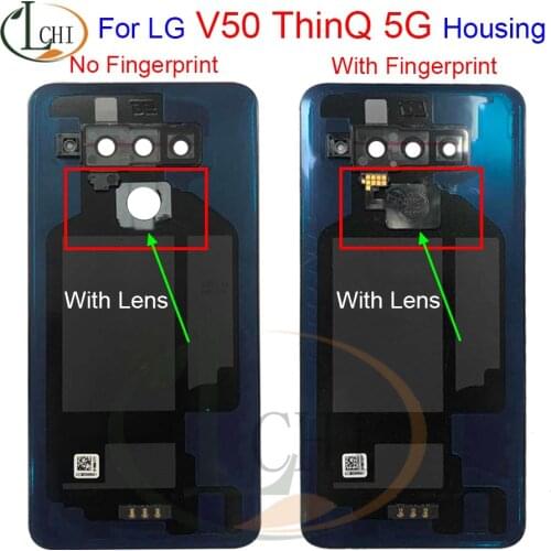 Glass Housing Case For LG V50 ThinQ 5G Back Battery Cover Rear Door Panel Repair Replacement Part LM-V500 LM-V450PM V50 Housing