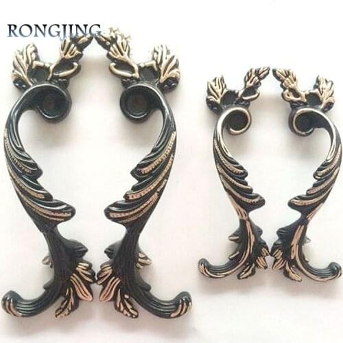 Black Phoenix Kitchen Cabinet Drawer Handles Antique Furniture Dresser Knob Vintage Cabinet Cupboard Closet Drawer Pulls