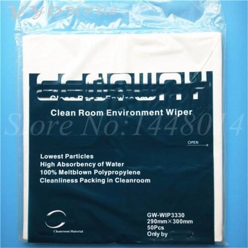 For GENTWAY clean room environment wiper 290X300MM for Epson DX2 DX4 DX5 Konica 512 Starfire 1024 head cleaning kit 50pcs/pack