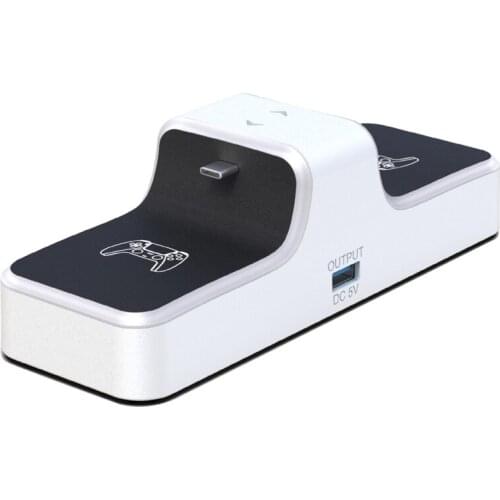 Dual Slot Fast Charging Dock Station USB Charger Charging Cable Charger Cradle for PS5 Gaming Controllers Handles Kit