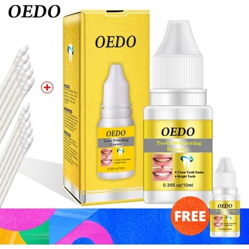OEDO Teeth Whitening Essence Oral Hygiene Cleaning Stains Tooth Bleaching Dental Toothpaste Remove Plaque Stains10ml