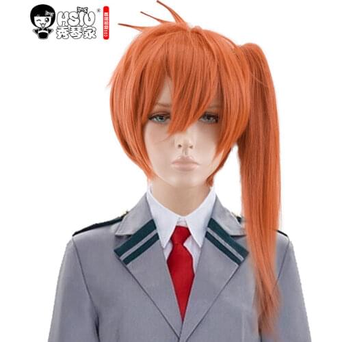 HSIU My Hero Academy/Academia Itsuka Kendo orange Anime Cosplay Wig Halloween Play Costumes Hair Wigs free shipping High quality